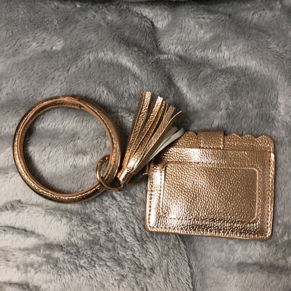 NWOT. Wristlet. Gold.  Not Luxury - Picture 2 of 3